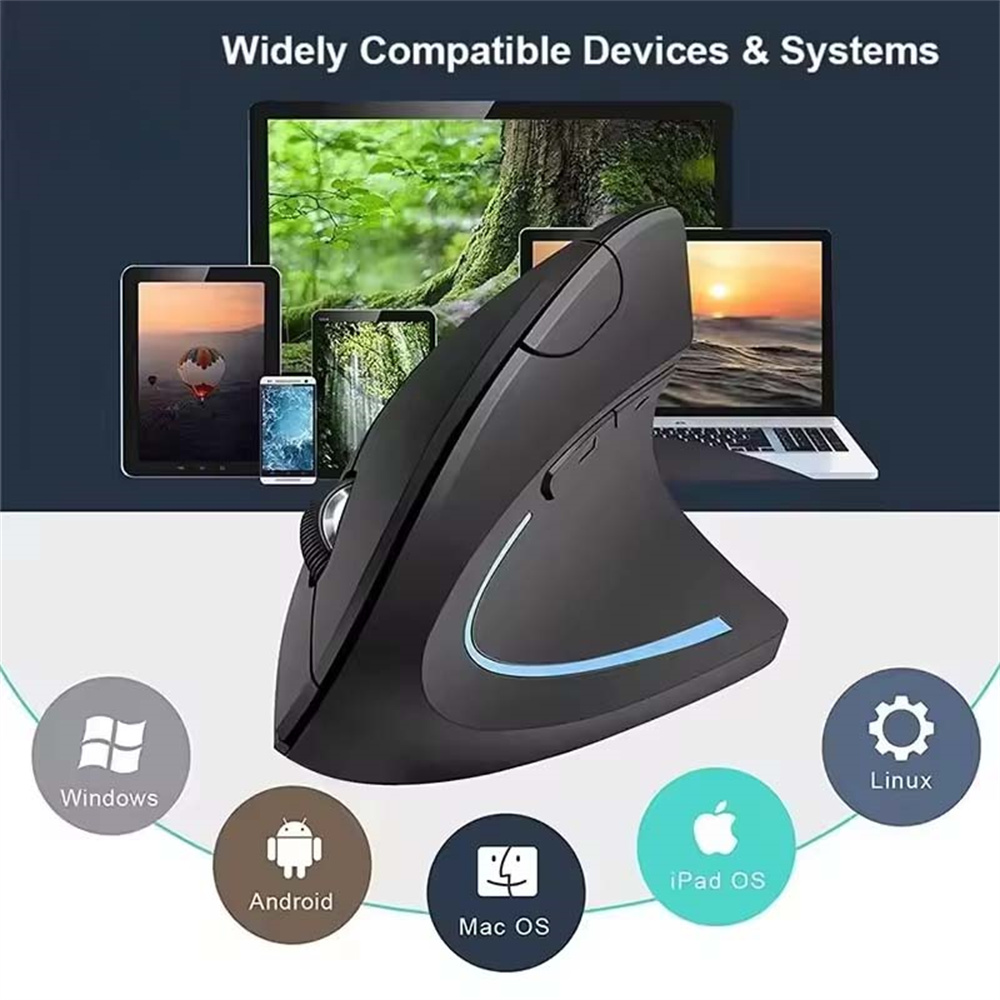 Ergonomic Mouse Vertical - Verticale Muis 2.4GHz Draadloze Optische Muizen