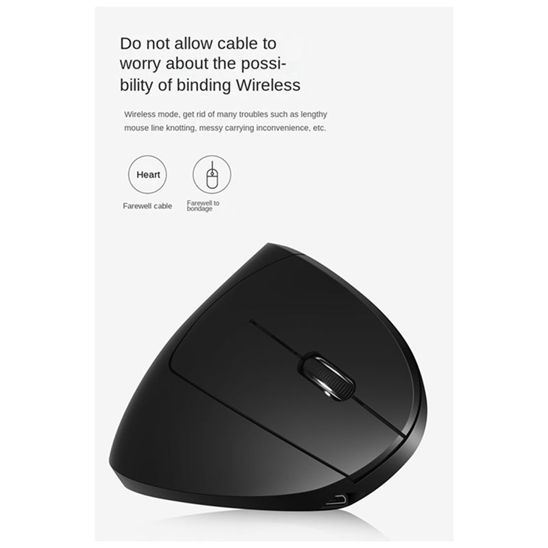 Ergonomic Mouse Vertical - doyou Draadloze 2.4G Verticale Verticale Muis