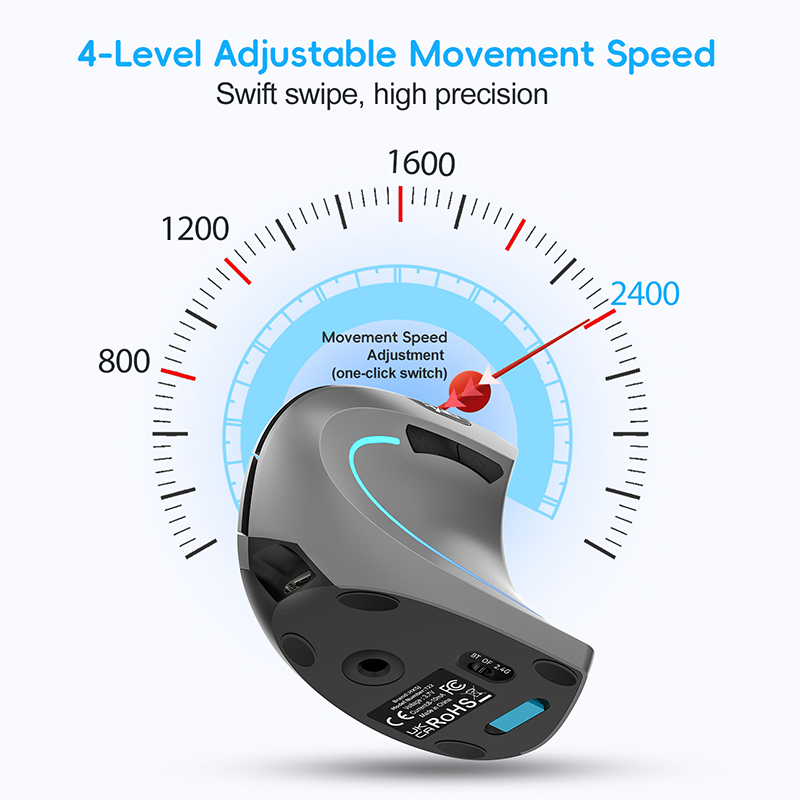 Dual Mode Draadloze Verticale  - Ergonomic Mouse Vertical recensie en prijs