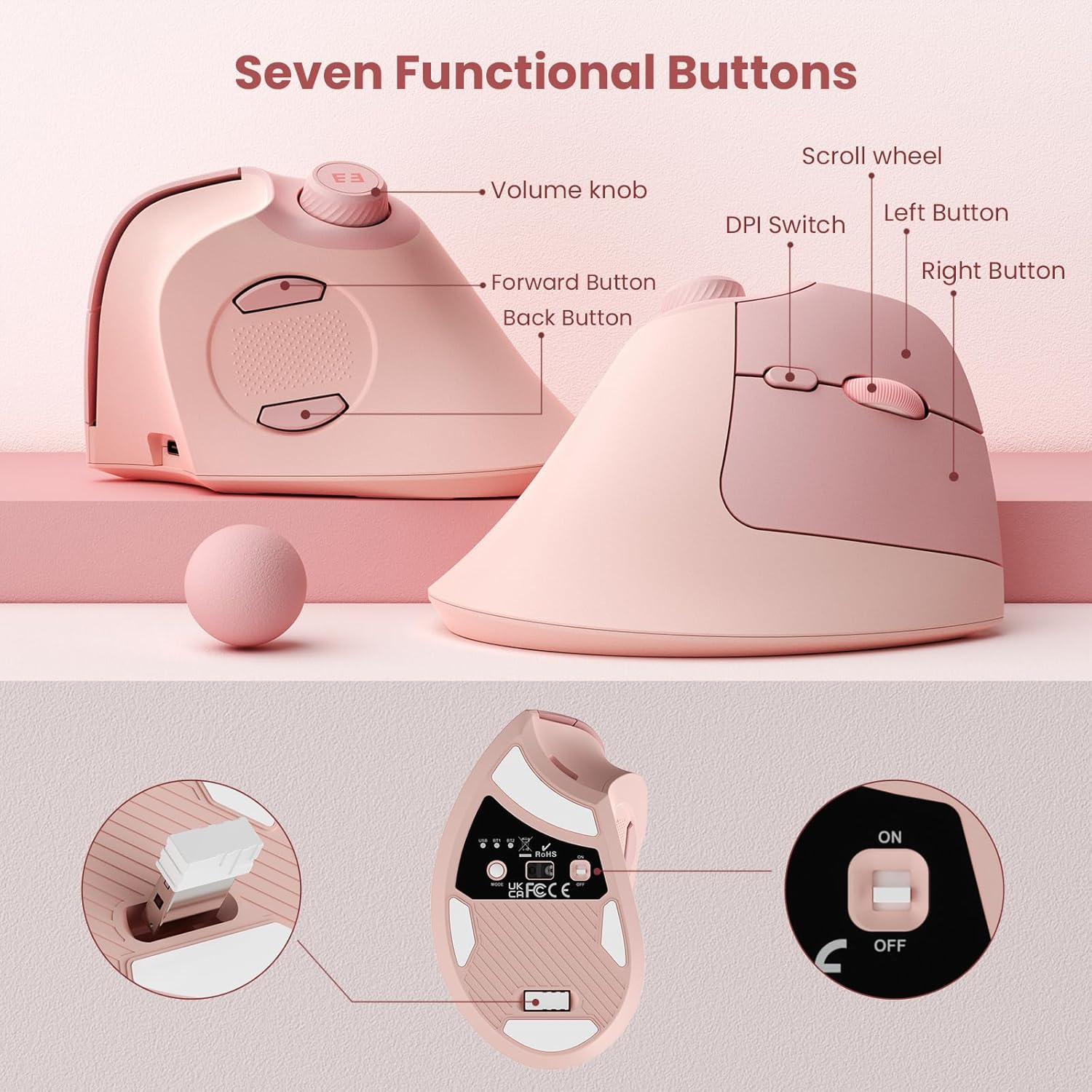 Seenda Ergonomische Bluetooth  - Ergonomic Mouse Vertical recensie en prijs